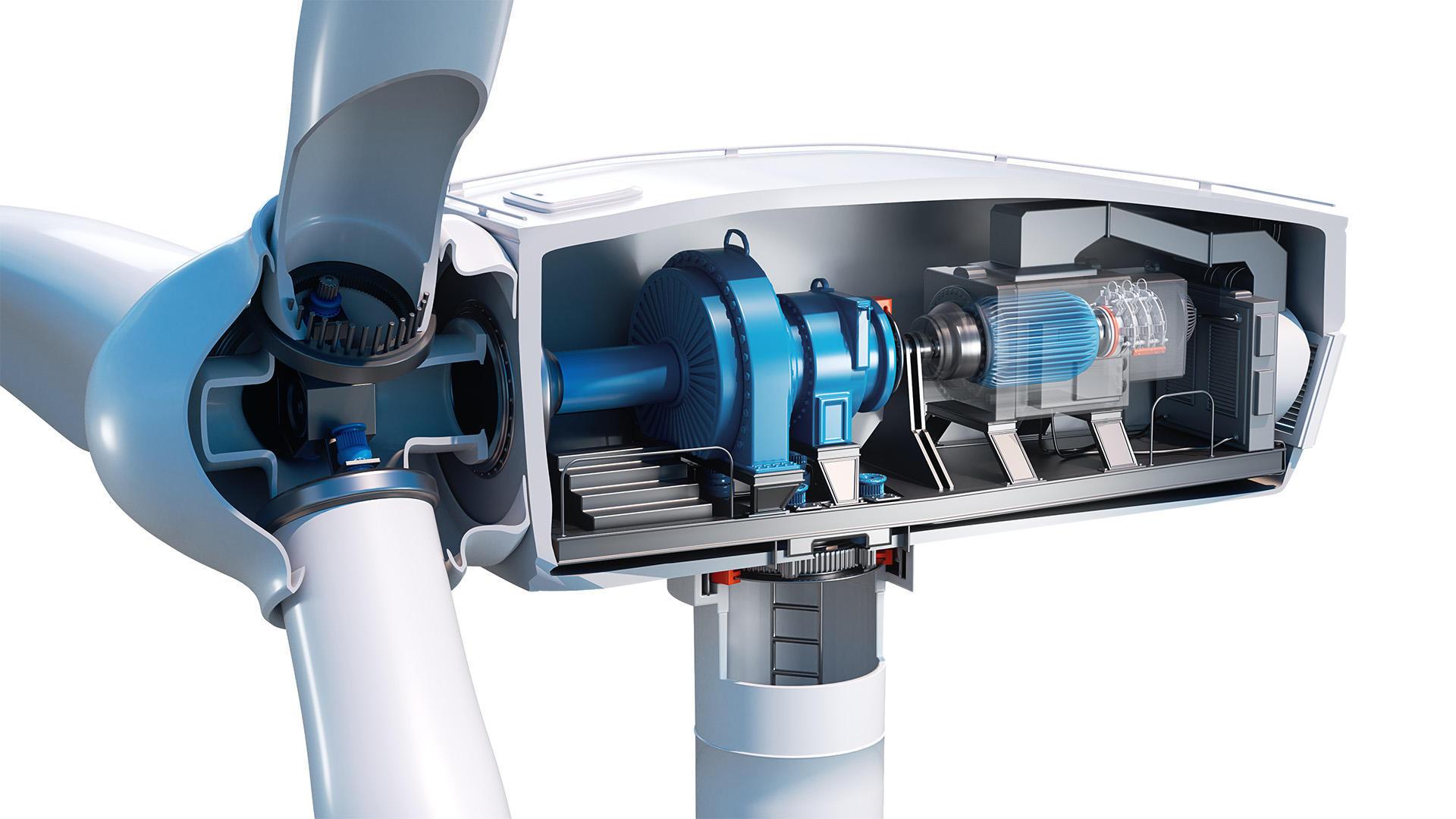 Uma turbina aberta mostrando as soluções da ZEISS Metrology