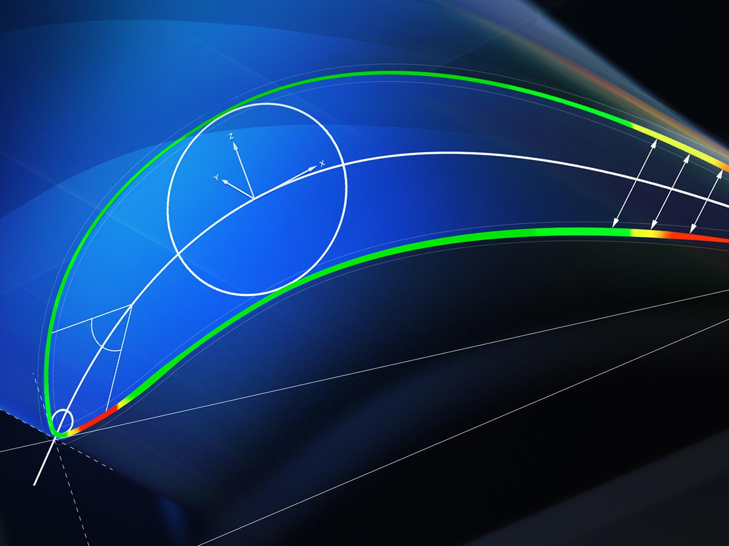 Inspeção de aerofólio com o ZEISS INSPECT