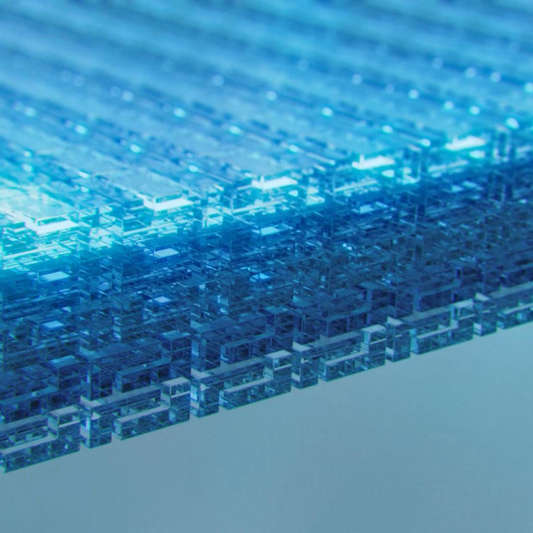 CGI de camadas de tratamento ultrafinas comprimidas graças ao bombardeamento de íons nos tratamentos ZEISS DuraVision.