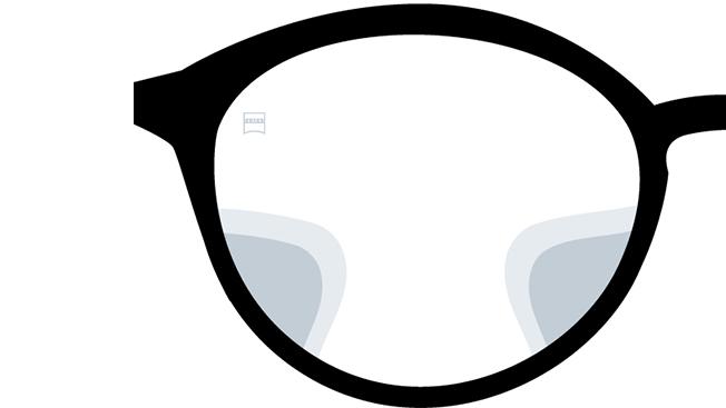 Visualização das lentes progressivas ZEISS SmartLife Superb A imagem mostra a visão através das lentes.