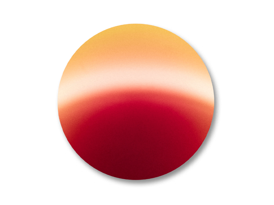 ZEISS DuraVision Mirror na cor vermelha com um tom laranja desbotado na parte superior.